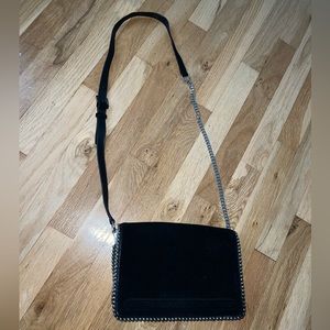 ZARA black suede crossbody bag